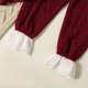 thumbnail image 4 of Gibobby Conjunto para bebé y Niños bebé niñas Patchwork blusa de manga larga con volantes Tops pantalones sólidos ropa de dormir conjunto de pijamas 2 uds ropa(Rojo,3-4 Años), 4 of 5