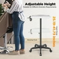 thumbnail image 2 of YIYIBYUS Beauty Salon Rolling Trolley Cart Height Adjustable Rolling Service Instrument Tray Stand Beauty Hairdressing SPA Tattoo Storage Cart，Silver, 2 of 11