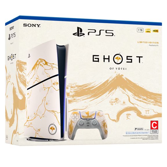 Consola PlayStation 5 Slim Fisico Ghost of Yetei Gold Limited