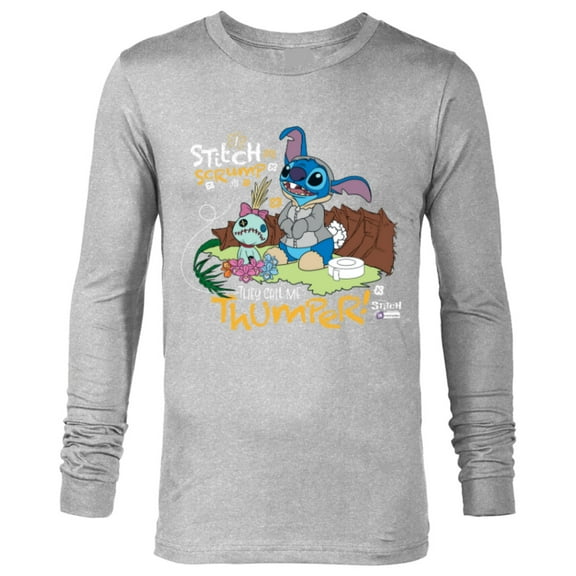 Disney 100 Stitch in Costume Bambi They Call Me Thumper - Long Sleeve T-Shirt for Men - Customized-Athletic Heather