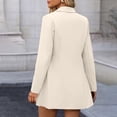 thumbnail image 4 of FDGIU Women's Notched Lapel Multi Pocket Trench Coat, Long Sleeve Two Button Mid Length Casual Cargo Jacket with Flap Pockets for 2026 Spring Fall Daily Travel Layering, 4 of 6