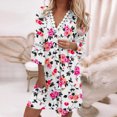 thumbnail image 1 of SMihono Robe d'Été pour Femmes Grande Taille Mode d'Été pour Femmes Manches Mi-Longues Imprimée Camisole à Col en V Bretelles Robe Chandail, 1 of 5