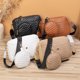 thumbnail image 1 of Bolso de hombro vegano de cuero para mujer • Bolso bandolera bandolera • 22x14x6,5cm • Correa ajustable • Blanco, marrón, caqui, 1 of 6