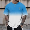 thumbnail image 6 of Coconut Tree Graphic Tees for Men Summer Casual Short Sleeve Crewneck Gradient Color Tropical Vacation Beach Tshirts, 6 of 7