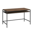 thumbnail image 2 of Sauder Nova Loft Writing Desk with Shelf, Grand Walnut Finish, 2 of 9