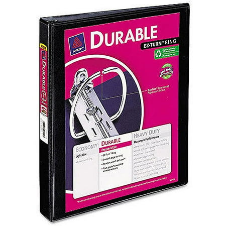 avery 1 durable view binder with ez turn ring walmart com