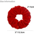 thumbnail image 2 of HSHDLDF 2 Pcs Chouchous Rouges Grande Taille pour Cheveux Femmes Bandes Élastiques pour Cheveux, 2 of 3