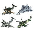 thumbnail image 1 of 4x Alloy Diecast Metal Jet Plane Pullback Gift Fighter Aircraft Mechanism Fighter Toys Camo, 1 of 6