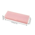 thumbnail image 3 of JeashCHAT Small Pencil Box Plastic Pencil Case Stationery Box Storage Case for Pencils Pens Office Supplies, Pink, 3 of 4