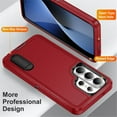 thumbnail image 3 of Funda para Teléfono Samsung Galaxy S26 Ultra 5G de 6,9" con Soporte Incorporado, Funda Protectora Resistente a Prueba de Golpes/polvo/caídas de Grado Militar para Samsung Galaxy S26 Ultra 5G,Rojo, 3 of 8