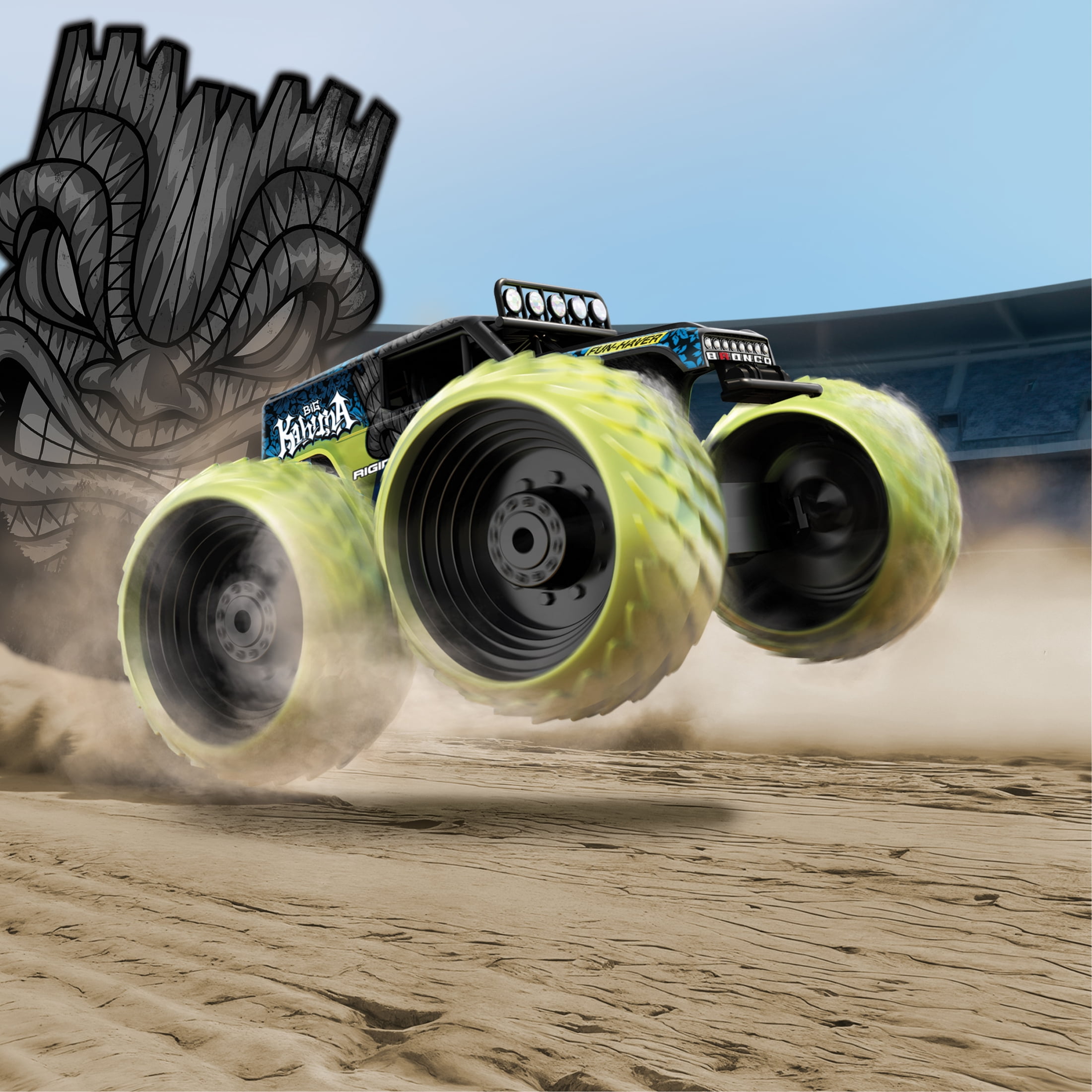 Motor Dayz Camion monstre téléguidé Ford Bronco « Big Kahuna » de Vaughn Gittin Jr. à l’échelle 1:14