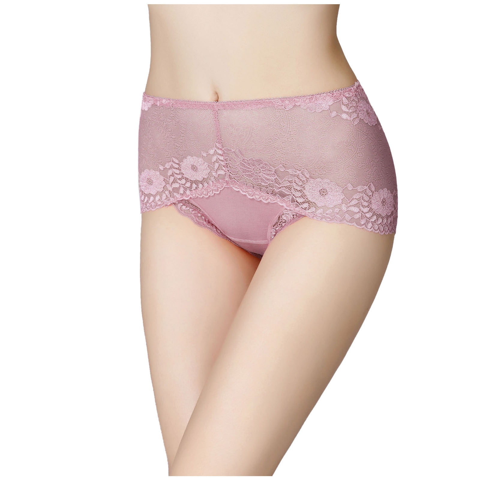 Leesechin Underwear for Women Clearance Sexy Ladies Transparent Lace Big  Size Cotton Hollow Breathable Quality 