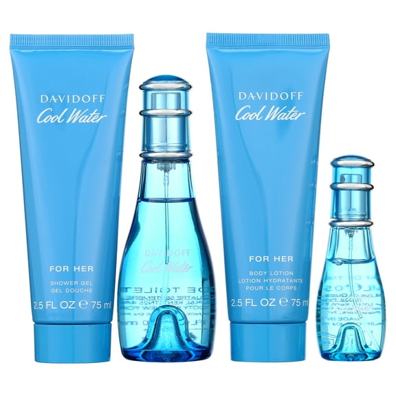 Cool Water by Davidoff, 4 Piece Gift Set for Women
