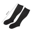 thumbnail image 4 of LJNYFDC Long Tube Compression Stockings Solid Color High Elasticity Breathable Below Knee Long Foot Protection Black/Mid Tube 1 Pair, 4 of 7