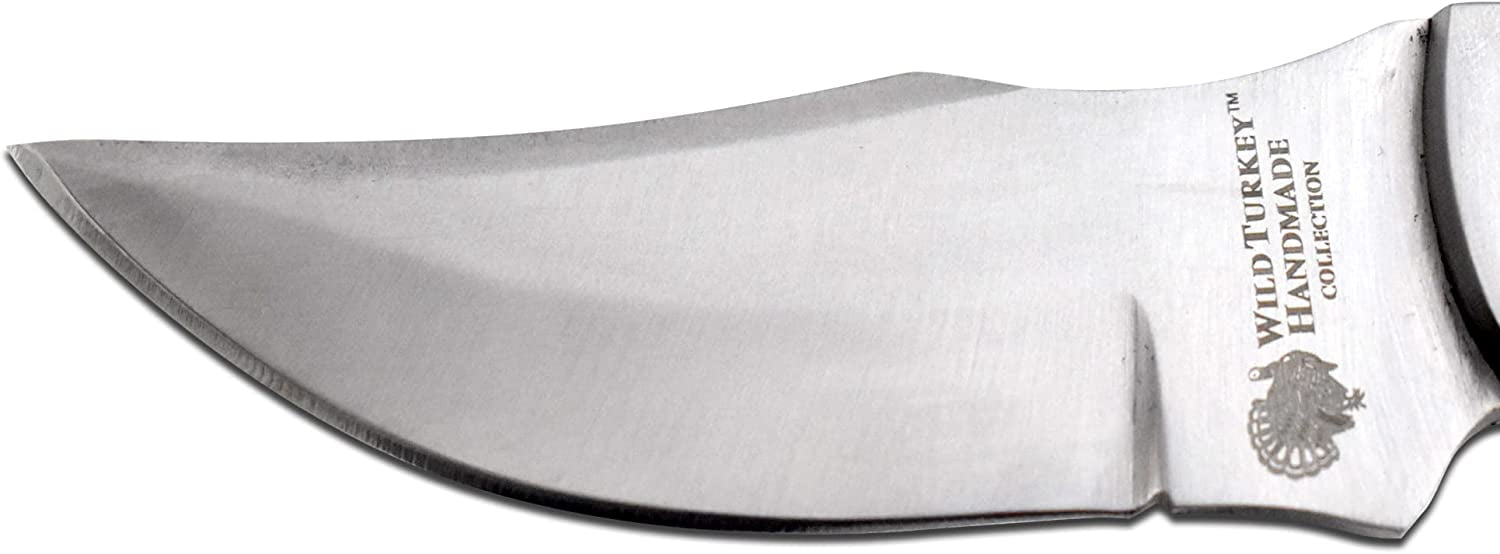 Wild Turkey Handmade 8-inches Stainless Steel Fixed Blade EDC Hunting Knife with Sheath