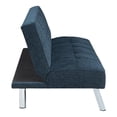 thumbnail image 5 of Scranton & Co Convertible Sofa Futon in Indigo Fabric with Chrome Legs, 5 of 14