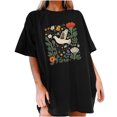 thumbnail image 4 of Njoeus Summer Outfits for Women Hawaiian Shirts for Women Oversized Tshirts for Women Summer Floral Printed T Shirt Cute Flower Graphic Tees for Women Girls Loose Fitted Crew Neck Short Sleeve Casual, 4 of 5