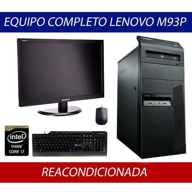 EQUIPO LENOVO THINKCENTRE M93P COREI I7 4TH, 8 GB RAM, 128 GB SSD, 500 GB HDD - MONITOR 22" TECLADO & MOUSE Lenovo Lenovo ThinkCentre M93P