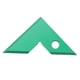 thumbnail image 3 of Regla de ángulo recto, herramienta de medición de diseño, regla triangular de aleación de aluminio resistente Verde, 3 of 9