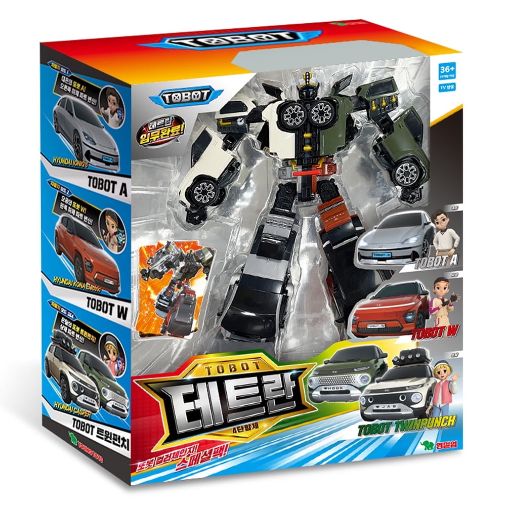 Tobot Tetron 4-in-1 Transforming Robot – Hyundai Ioniq 6, Kona EV, Casper, Twinpunch | Korean Exclusive Toy | Fast International Shipping