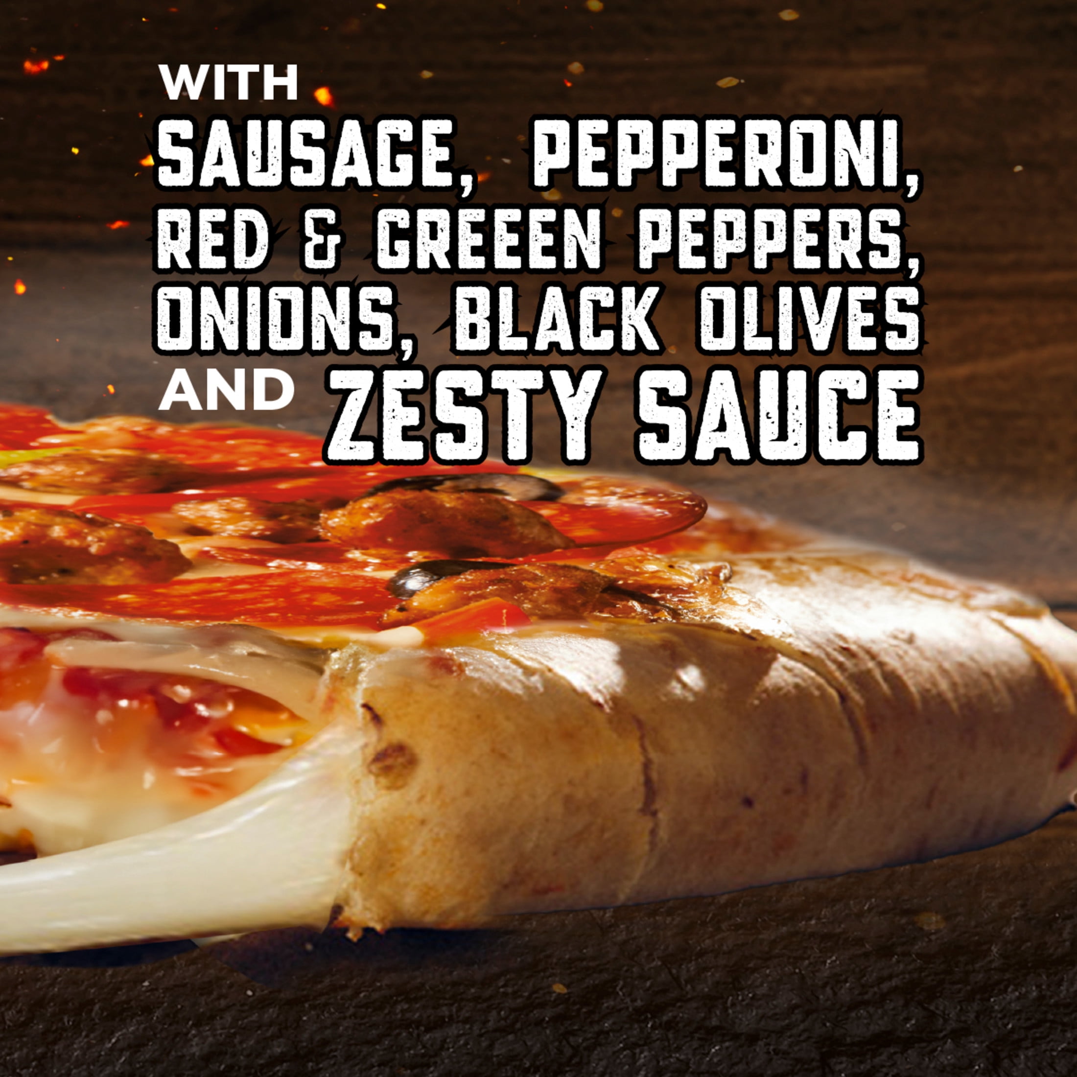 DiGiorno Frozen Pizza Stuffed Crust Veggie and Meat Supreme Pizza, 26.4 Oz
