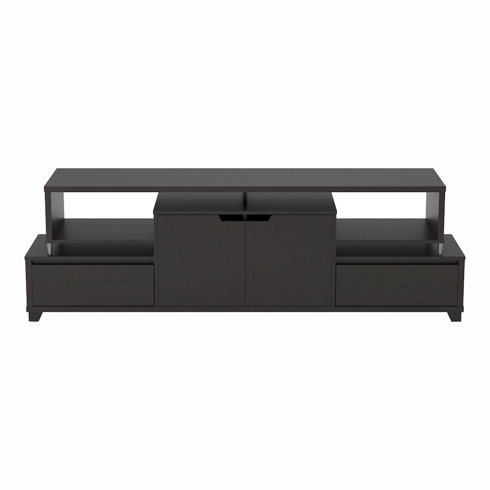 Furniture of America Eliana Wood Multi-Storage TV Stand in Cappuccino