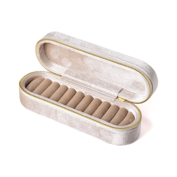 Velvets Jewelry Box Rings Holder Earrings Necklace Display Storage Cases Portable Rings Holder Travel Jewelry Organizers