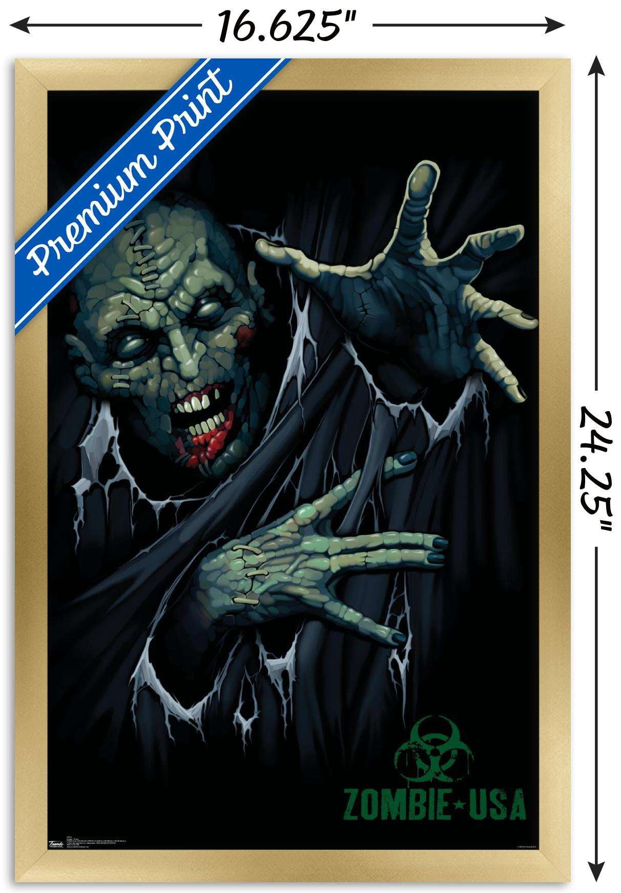 Zombie - Reach Wall Poster, 14.725" x 22.375", Framed