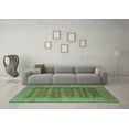 thumbnail image 3 of Ahgly Company Indoor Square Oriental Turquoise Blue Industrial Area Rugs, 7' Square, 3 of 4