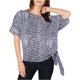 thumbnail image 1 of Blusa con lazo lateral Michael Kors para mujer azul PM, 1 of 2