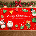 thumbnail image 2 of Christmas Theme Merry Christmas Banner New Year Decoration Holiday Backdrop Santa Claus for Christmas Party Indoor Decoration Festival Celebration, 2 of 9