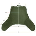 thumbnail image 4 of Nestl Reading Pillow, Backrest Pillows with Arms, Plush Back Pillow, Shredded Memory Foam Bed Rest Pillow, Medium, Olive Green, 4 of 7
