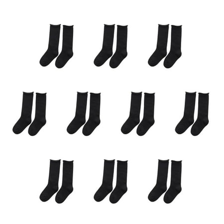 

10pcs Winter Autumn Kids Children Solid Color Socks Candy Color Baby Long Sockings Toddler Cotton Loose High Socks