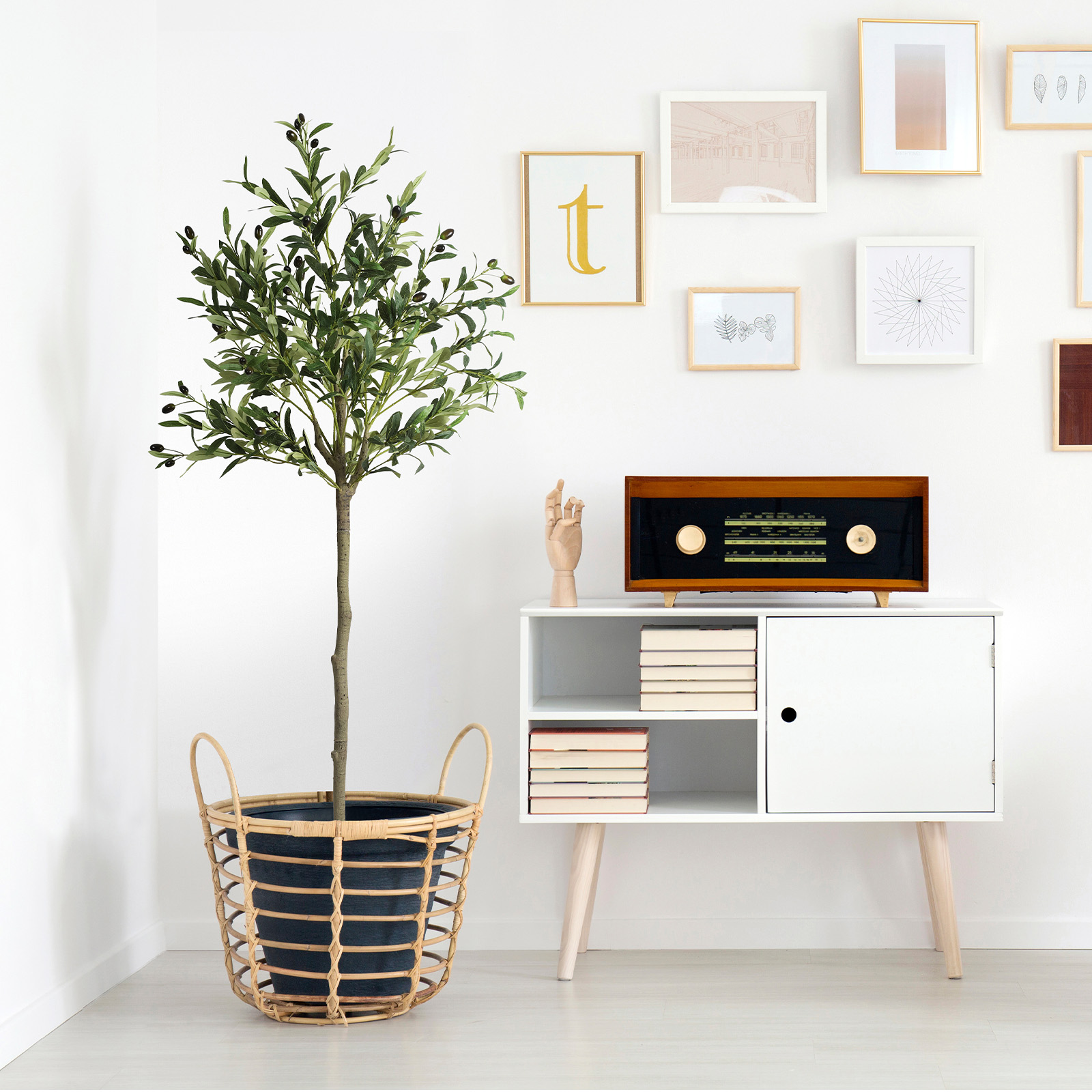 Indoor Faux Artificial Olive Tree, 5ft
