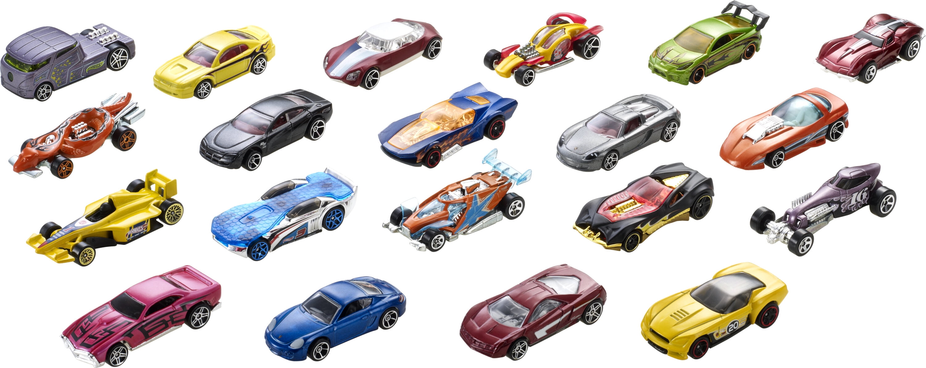 Hot Wheels 1:64 Scale Toy Cars & Trucks, 36-Pack (Styles May Vary) 