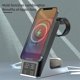 thumbnail image 3 of Cargador inalámbrico magnético 6 en 1 para iPhone 12, 13, 14 Pro Max, Apple Watch 7, 6, 5, 4, 3, 2, Airpods, despertador, estación de carga segura, 3 of 5