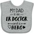 thumbnail image 3 of Inktastic My Dad is an Er Doctor and a Hero Boys or Girls Baby Bib, 3 of 4