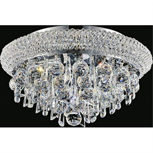 Cwi Lighting Kingdom 6 Light Flush Mount With Chrome Finish