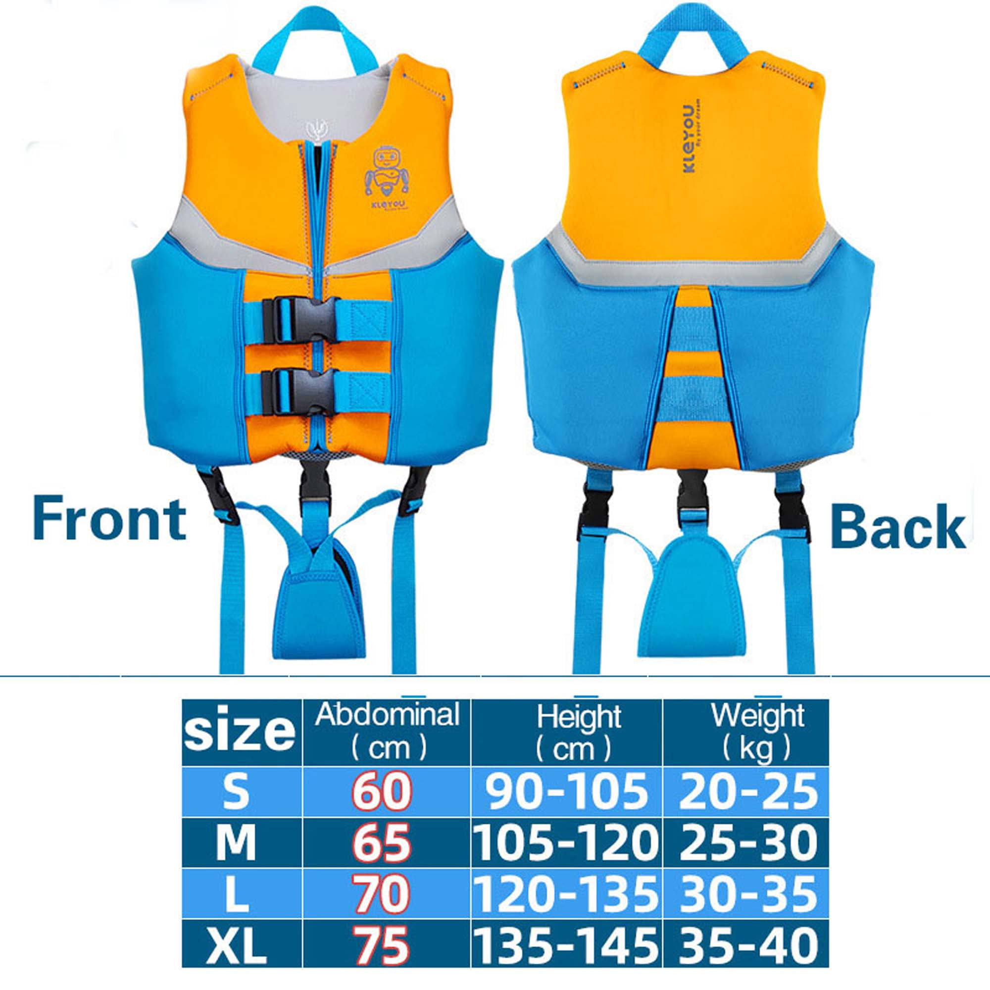 Kids Swim Vest Life Jacket Flotation Swimming Aid with Adjustable Safety Strap Children Life Vest