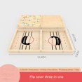 thumbnail image 1 of Blue Wooden Reaction Game for Two Players Interactive Tabletop Ice Hockey Match 25x22cm, 1 of 6