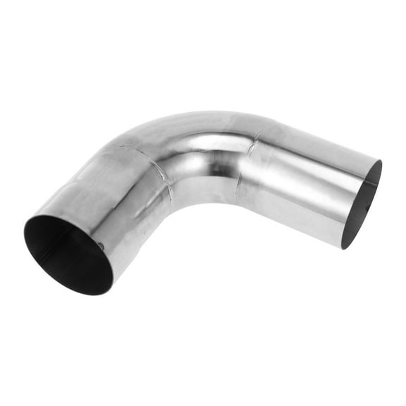 90 Degree Mandrel Exhaust Tube Car Exhaust Pipe Mandrel Bend DIY Custom Tubing Pipe 2.75" OD 5.91" Leg Length 304 Stainless Steel Silver Tone