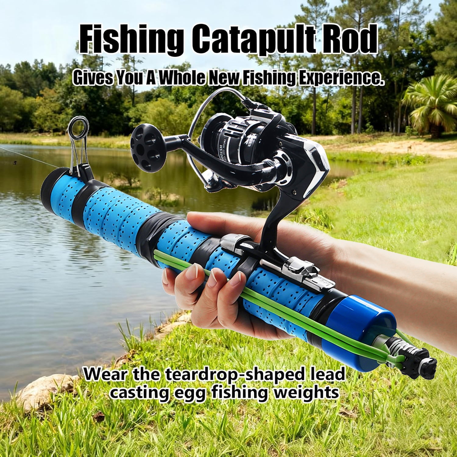 Fishing Catapult Rod Portable Lure Tools Slingshot Fishing Reel Professional Pole Shooting Hunting