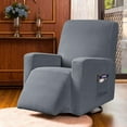 thumbnail image 2 of Subrtex Housse Extensible pour Fauteuil Inclinable 1 Pce, Housse Texturée à Carreaux avec Poches, 2 of 6