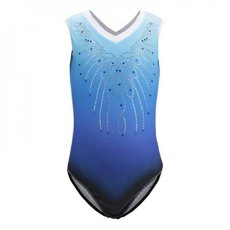 

Ballet gymnastics suit sleeveless diamond dance practice pattern gradient body suit clothes dance clothes