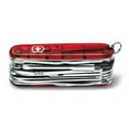 thumbnail image 4 of Victorinox Cyber Tool L Swiss Army Knife 39 Function Swiss Made Pocket Knife With 2 Blades (Large and Small), Multiple Bits (Hex, Torx, Philips) and 2 Saws (Wood and Metal) - Red Transparent, 4 of 6