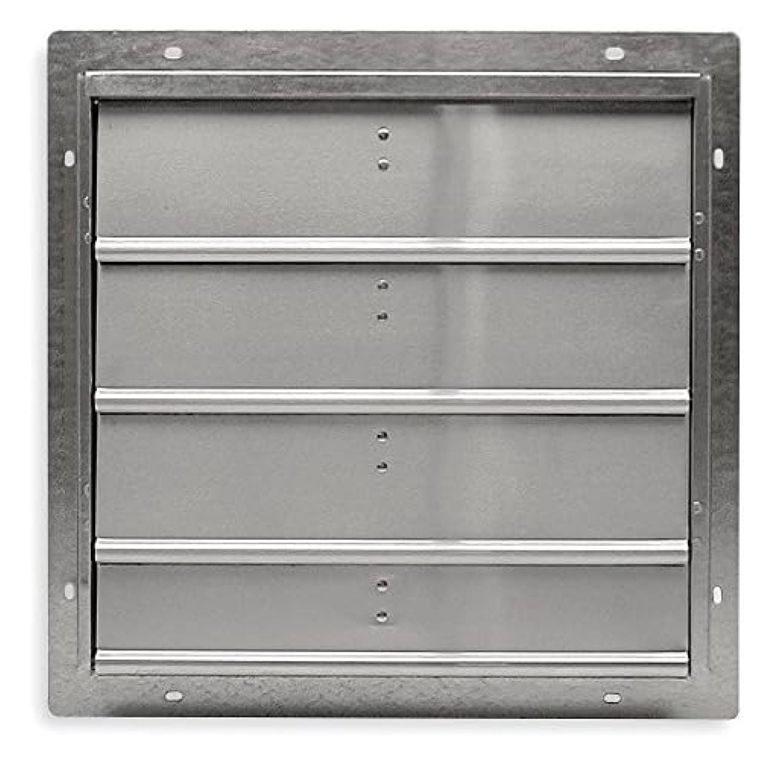 Fan Shutter, 24 In, Mill Finish Aluminum