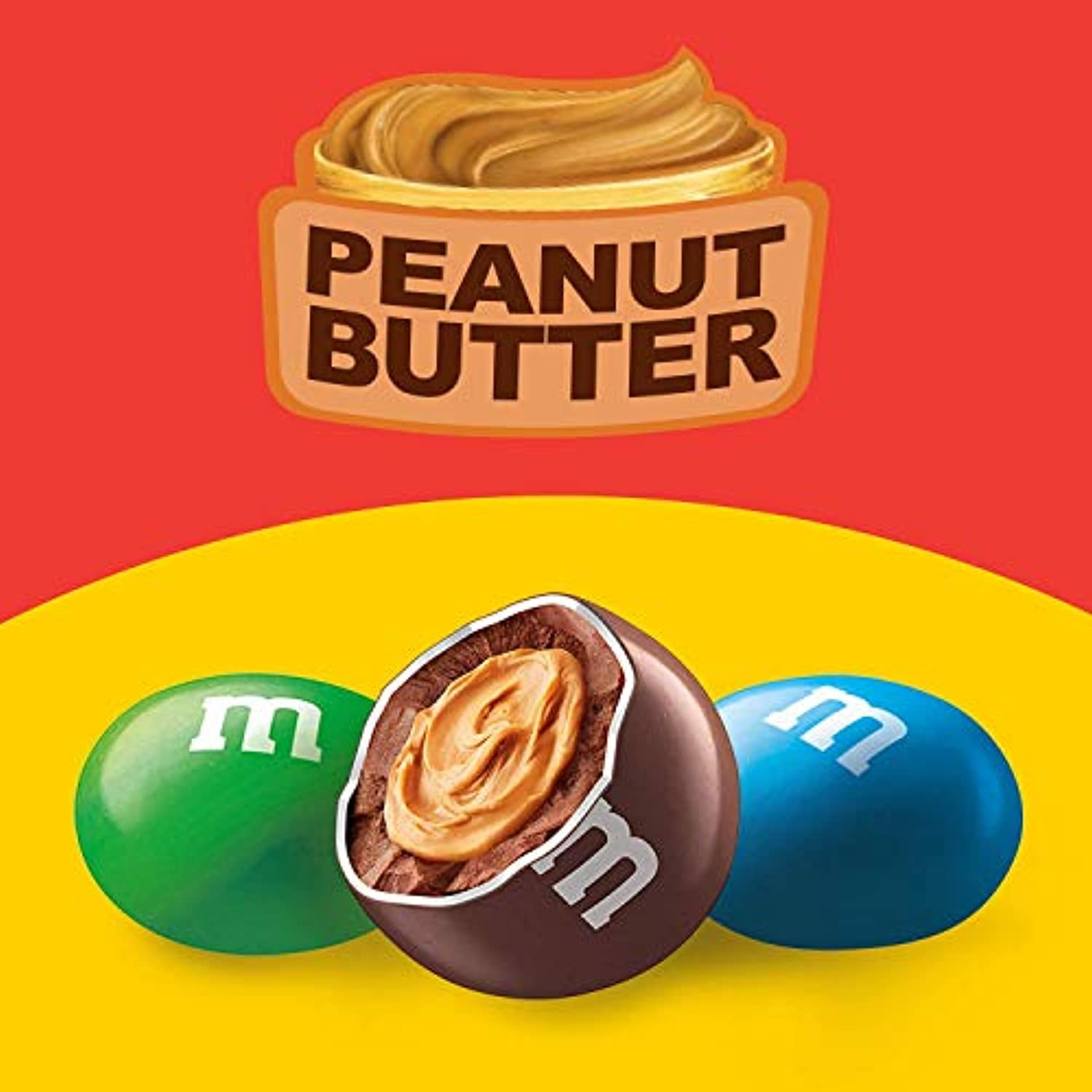 M&M'S Peanut Butter Chocolate Candy Party Size, Bulk Wholesale (10 Pounds)