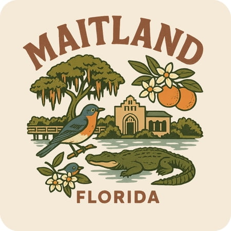 Maitland Florida Keepsakes Souvenir Vinyl Sticker – Destination Travel Keepsake Collectible (3-Inches Wide)