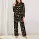 thumbnail image 2 of Balery Christmas Cookie Reindeer Conjunto de Pijama con Estampado para Mujer, Conjunto de Dos Piezas con Manga Larga, Ropa de Dormir Suave con Bolsillos, Pijamas Cómodos-Medium, 2 of 7