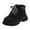 Black, variant on Ccpelsie Girls Boots Low Heel Side Zipper Ankle Booties Little Kid/Big Kid(Brown,11.5)